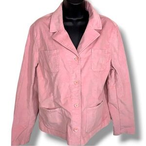 Vintage Size 16 Liz Claiborne Villager Pink Corduroy Blazer Long Sleeve
